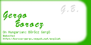 gergo borocz business card