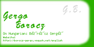 gergo borocz business card